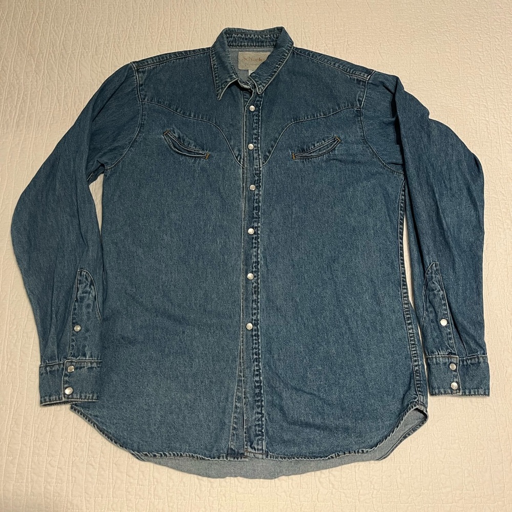 Schaefer Outfitter Blue Denim Long Sleeve Shirt L